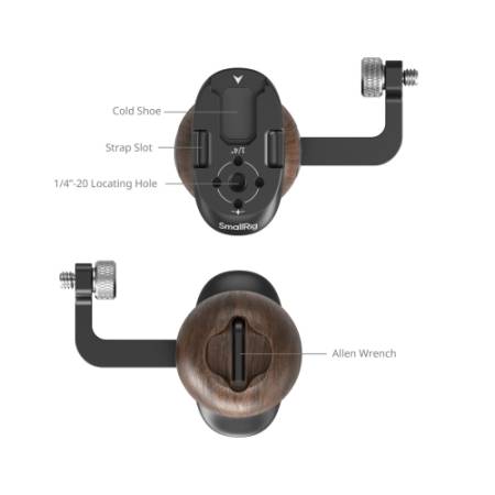 SmallRig 5237 - obustronny, drewniany uchwyt boczny